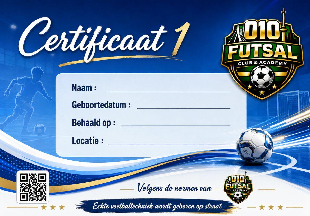 Certificaat 1 — Blauw